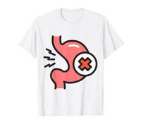 Dyspepsie de l'indigestion T-Shirt Graphique avec Valeur, Homme, Blanc, XL
