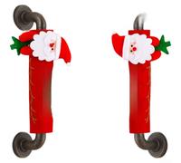 DystopiaWorld Housse de poignée de porte de Noël en tissu Père Noël, bonhomme de neige, renne (A)
