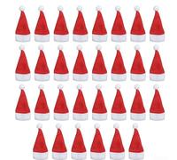 DystopiaWorld Lot de 30 petits chapeaux de Noël pour vaisselle et mini ornements en matériau non tissé Décoration de vacances