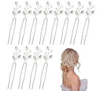 DYSWTUE 12 Pièces Accessoires de Cheveux de Mariée, Épingles à Cheveux en Perles de Cristal, Accessoires de Cheveux de Mariage pour Femmes, pour Demoiselles d'Honneur, Bals à Thème