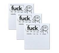 DYSWTUE 3 Pièces Petites Notes Autocollantes Drôles, Blocs Notes Fantaisie Fournitures de Bureau Accessoires de Bureau, Cadeaux de Noël Drôles pour Amis Collègues Patron, pour Anniversaire