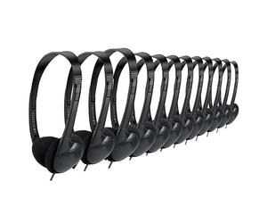 Dytabepl Lot de 20 écouteurs filaires pour Salle de outeurs Intra-Auriculaires, Son Clair, Casque stéréo 3,5 mm pour quizz de dolescents, bibliothèques, laboratoires informatiques