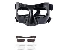 Dytabepl Protection du pour Le Sport, protège-Nez pour Nez cassé, Bouclier de Protection du pour Basketball, Football, Softball, entraînement, Facile à Utiliser, Noir, Boucle