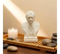 Dytartzx Buste de Hegel, Statue de Philosophe de 9,9 cm (3,9 Pouces), Sculpture imprimée en 3D Aspect plâtre Blanc, décoration de Bureau pour étude, Bureau ou bibliothèque, Cadeau