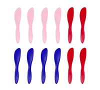 DYTHHN Lot de 12 couteaux à beurre en plastique polyvalents - Couteau à beurre durable - Spatules à fromage de cuisine - Spatules de cire antiadhésives pour fromage, crème, glaçage, confiture