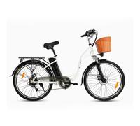 DYU C6 Vélo Électrique - Transmission Shimano 6 Vitesses, Batterie Amovible 36V 12.5Ah,Blanc