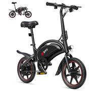 DYU D3S Vélo électrique Pliant 14" - Vitesse maximale de 25 km/h - Portée de 40 km - Freins à Disque - Pliable - pour Adolescents et Adultes