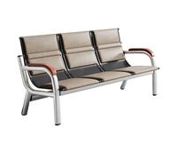DYUNCZ Chaises de Réception 3 Places, Chaises sur Poutre pour Salle D'attente, Banc de Bureau avec Accoudoirs en Bois, pour Banque, Hôpital, Salon(Brown)