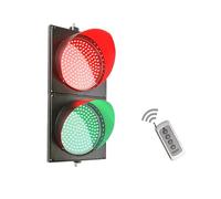 DYUNCZ Feu Tricolore, Feu de Signalisation 2 en 1 Rouge Et Vert, Feu de Signalisation LED avec Télécommande, Boîtier PC Noir, Feu de Circulation Extérieur Étanche IP65 (Color : DC 12-24V)