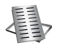 DYUNCZ Grille Evacuation Eau Exterieur, Grille de Drainage en Acier Inoxydable 201, Couvercle de Drain Extérieur, Grille de Drainage Carrée pour Bassin D'eaux Usées(20x40x3cm/7.8x15.5x1.2)