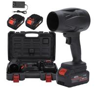 DYUNCZ Mini Soufleur Turbo, Souffleur de Feuilles sans Fil 130 000 TR/Min, Turbo Jet Blower Portatif avec 2 Batteries, Chargeur et Boîte à Outils, Dépoussiérage Extérieur