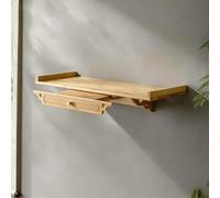 DYUNCZ Petit Autel Mural pour Bouddha avec Plateau Dissimulé, Autel Bouddhiste, Idéal pour la Méditation et la Vénération de Guanyin, Déesse de la Richesse, et Autres Divinités(Beige,40x25cm/16x10)