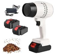 DYUNCZ Souffleur Feuille 33 000 TR/Min avec 2 Batteries 21 V, Mini Souffleur Turbo Portatif, Vitesse Réglable en Continu, pour Séchage de Voiture, Barbecue et Nettoyage(White)