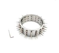 DYUOMB Collier en acier inoxydable de bondage BDSM, colliers détachables lourds à 3 rangées, contraintes de bondage BDSM, tour de cou en métal, jouets sexuels for couples(Frau)