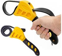 DYXDYC Lot de 2 clés pour filtre à huile, utilisation comme ouvre-bocal, clé à tuyau, clés à sangle en caoutchouc utilisées par les mécaniciens, les plombiers