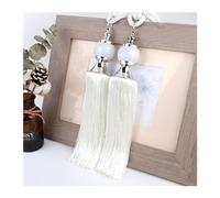DYYEUAVT 1 Paire d'embrasses de Rideaux avec Pampilles, Boule de Cristal, Corde, Support de Rideaux à Franges, Corde à Boucle, Accessoires de décoration de Salle(22)