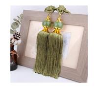 DYYEUAVT 1 Paire d'embrasses de Rideaux avec Pampilles, Boule de Cristal, Corde, Support de Rideaux à Franges, Corde à Boucle, Accessoires de décoration de Salle(19)