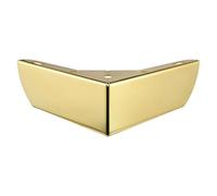 DYYEUAVT 2 PC 5.5 CM métal en Forme de L Pieds de Meubles Or Noir canapé Armoire Placard Jambes café Bar Bricolage pièces de Rechange(A)