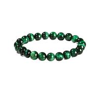 DYYEUAVT Bracelet de perles en pierre verte pour homme et femme - Bijoux faits à la main - Bracelets en corde, taille unique, Perles 8 mm_Vert, Agate