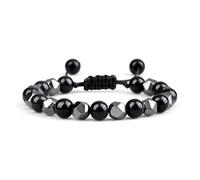 DYYEUAVT Bracelet de perles irrégulières en pierre naturelle de 8 mm pour femmes, hommes, couples, yoga, bijoux, taille unique, Agate