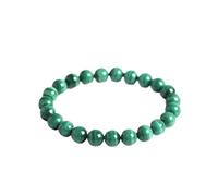 DYYEUAVT Bracelet de perles rondes en pierre semi-précieuse naturelle, couleur verte, taille 6 mm/8 mm/10 mm, taille unique, Agate