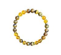 DYYEUAVT Bracelet élastique en perles de pierre naturelle de style bohème, taille unique, 18 cm, Agate