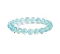 DYYEUAVT Bracelet extensible en pierre naturelle bleue et verte pour femme, taille unique, Agate