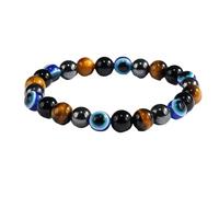 DYYEUAVT Bracelet pour femme et homme - Bracelet de perles - Bijoux d'amitié - Cadeau d'anniversaire, taille unique, Agate