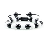 DYYEUAVT Bracelets à breloques réglables en pierre naturelle de 8 mm pour homme et femme, taille unique, Agate