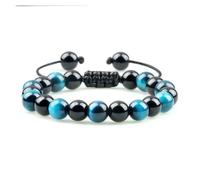 DYYEUAVT Bracelets à breloques réglables en pierre naturelle de 8 mm pour homme et femme, taille unique, Agate