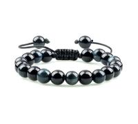 DYYEUAVT Bracelets à breloques réglables en pierre naturelle de 8 mm pour homme et femme, taille unique, Agate