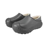 DYYEUAVT Chaussures Unisexes en Coton for la Maison, Pantoufles Chaudes en Peluche for Hommes et Femmes, imperméables, Chaussures de Jardin d'hiver, Sabots d'extérieur à Fond épais(Gray,38-39)