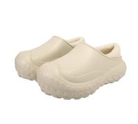 DYYEUAVT Chaussures Unisexes en Coton for la Maison, Pantoufles Chaudes en Peluche for Hommes et Femmes, imperméables, Chaussures de Jardin d'hiver, Sabots d'extérieur à Fond épais(Beige,44-45)
