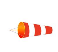DYYEUAVT Drapeaux Coupe-Vent réfléchissants Suspendus 60/80/100cm, indicateurs de Direction du Vent for l'extérieur, aéroport, Jardin, Ferme, Mesure girouette(D-Red-White,80cm)