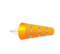 DYYEUAVT Drapeaux Coupe-Vent réfléchissants Suspendus 60/80/100cm, indicateurs de Direction du Vent for l'extérieur, aéroport, Jardin, Ferme, Mesure girouette(A-Orange-Grey,60cm)