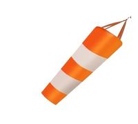 DYYEUAVT Manche à air réfléchissante, Mesure de la Direction du Vent en Plein air, 60/80/100cm, Ceinture Anti-déchirure, girouette for aéroport, Aviation, Jardin, Ferme(Orange White 1m)