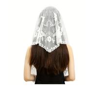 DYYEUAVT Mode mariage femmes Hijab Wrap Triangle châle fleur dentelle foulards dame foulards accessoires féminins(QL003-02)