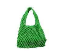 DYYEUAVT Petit sac à main creux en paille tissée for femme, pochette en filet, motif quadrillé, sac fourre-tout souple for dames(Color 03)