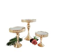 DYYEUAVT Présentoir à gâteaux Présentoirs à gâteaux ronds en métal Présentoir à desserts Présentoirs à cupcakes Fête de mariage Anniversaire(1PCS)