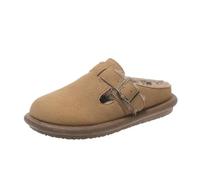 DYYEUAVT Sabots Pantoufles d'hiver for Femmes, Semelle intérieure en Caoutchouc, Pantoufles en Peluche avec Support de voûte Plantaire, Chaussures Confortables en Fourrure for la Maison(Brown,39)