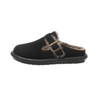 DYYEUAVT Sabots Pantoufles d'hiver for Femmes, Semelle intérieure en Caoutchouc, Pantoufles en Peluche avec Support de voûte Plantaire, Chaussures Confortables en Fourrure for la Maison(Black,38)