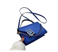 DYYEUAVT Sac à main rétro de styliste for femmes, sac bandoulière avec chaîne, sacoche rabat for filles, petits sacs carrés(Blue)