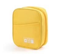 DYYEUAVT Sac de Rangement Portable for câbles de données Oxford, étanche, for Banque d'alimentation USB, étui de Rangement for écouteurs, Pochette de Voyage for Accessoires numériques(Yellow)