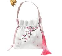 DYYEUAVT Sacs à bandoulière rétro brodés de fleurs for femmes, sac à bandoulière en dentelle avec cordon de serrage, porte-monnaie, sacs à main(Color 06)