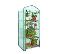 DYYEUAVT Serre à 4 étagères en fer avec étagères pour extérieur, mini jardin, serre chaude, maison de jardin chaude (sans support en fer)