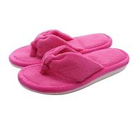 DYYEUAVT Women Home Slippers Open Toes Cozy Fur Flip-flops Winter Indoor Flat Bottom Cloud Slipper Comfortable Shoes(Rose Red,36-37)