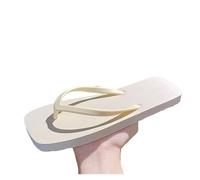 DYYEUAVT Women's Flatform Sandals Summer Comfortable Non-slip Bathroom EVA Home Slippers Soft Beach Flip Flops(White,43-44)