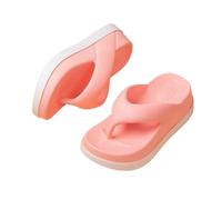 DYYEUAVT Women's Flip-flops Summer Outdoor And Indoor Thick-soled Sandals 5cm Increase Height Slippers For Beach(Pink,35-36)