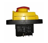 DZ-6-2 5 Pins Electromagnetic Push Button Switches Start Stop Switch with Emergency Stop Cover Grinding Machine 250VAC 15A