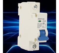 DZ47-63 Disjoncteur miniature 1 pôle 230VAC Coupe-circuit 32A / 40A / 50A / 63A, Capacité de rupture 6(KA)(50A)